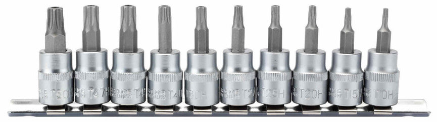 Draper doppenrail - 3/8 inch - Resitorx - 10-delig