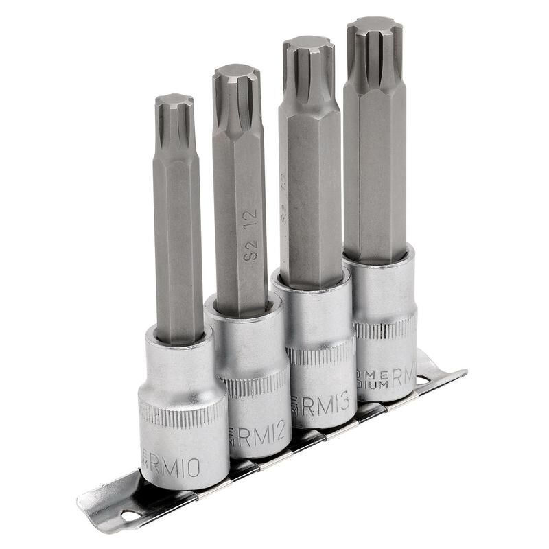 3/8" Doppenrail ribe, 4dlg