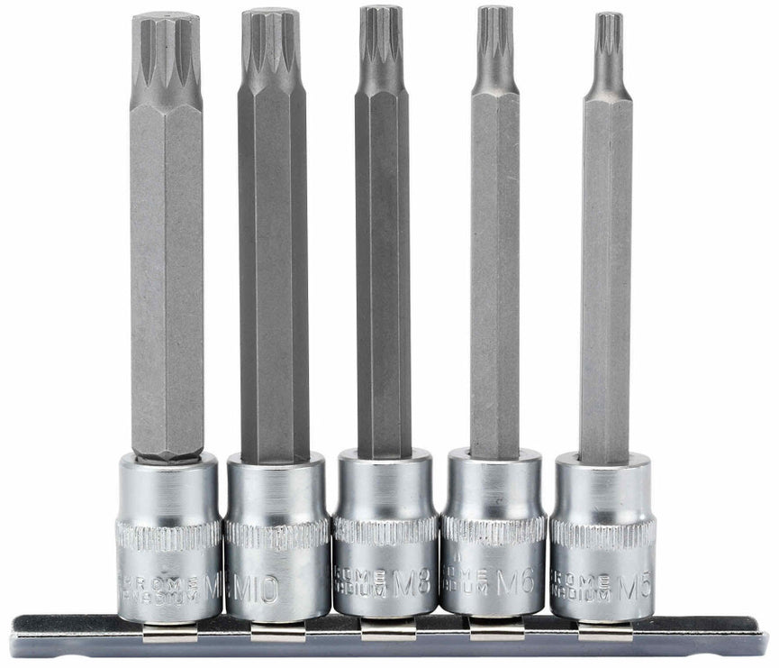 3/8” Doppenrail spline lang, 5dlg