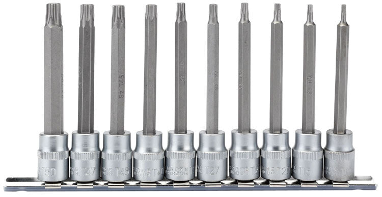 3/8" Doppenrail torx lang, 10dlg