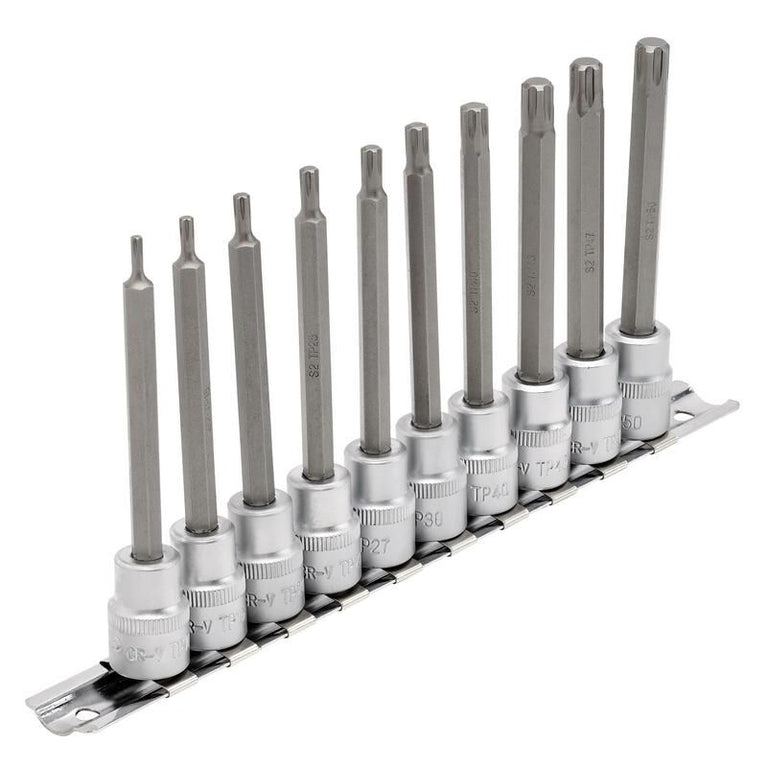 3/8" Doppenrail torx plus lang, 10dlg