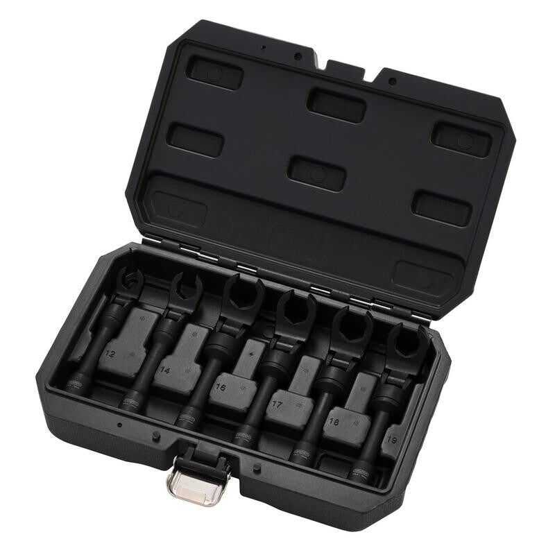 3/8" Flexibele diesel injector doppenset, 6dlg
