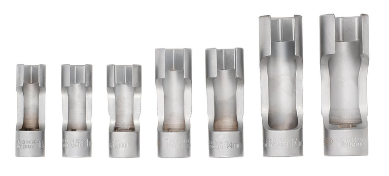 3/8" Doppenset met sleuf in FOAM, 7dlg