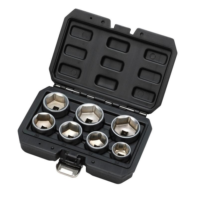 3/8" Doppenset tbv oliefilter, 7dlg