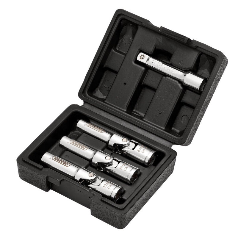 3/8" Gloeibougie doppenset, 4dlg