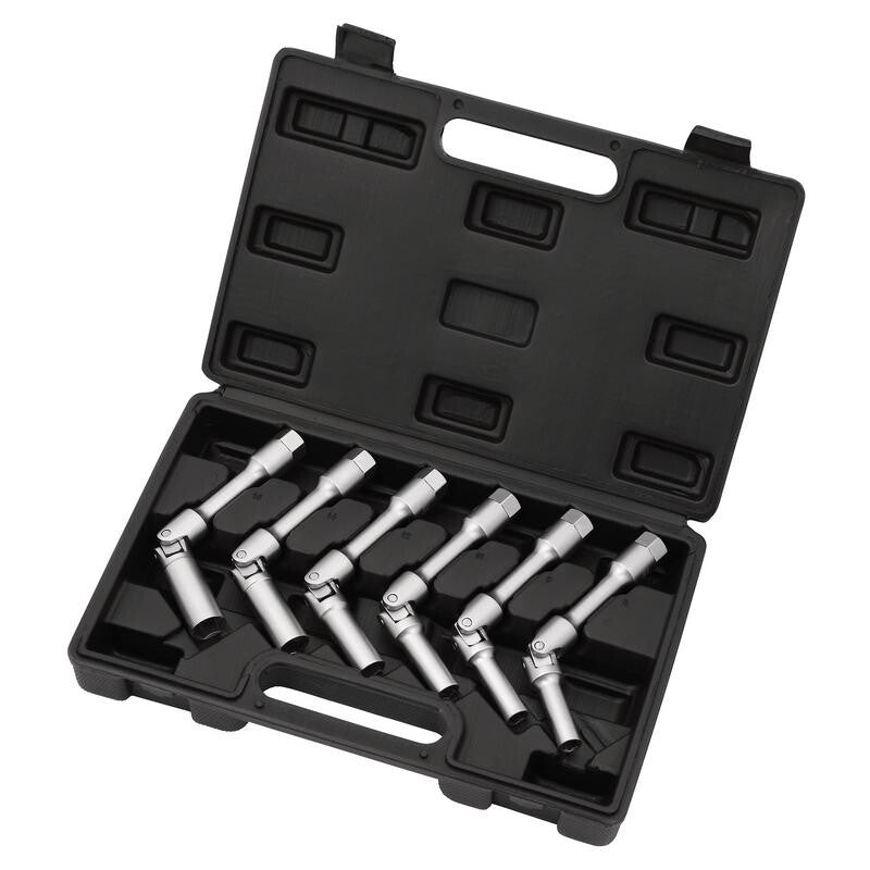3/8" Gloeibougie doppenset, extra lang, 6dlg