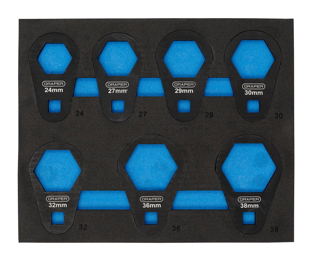 3/8" Oliefiltersleutel set in FOAM, 7dlg