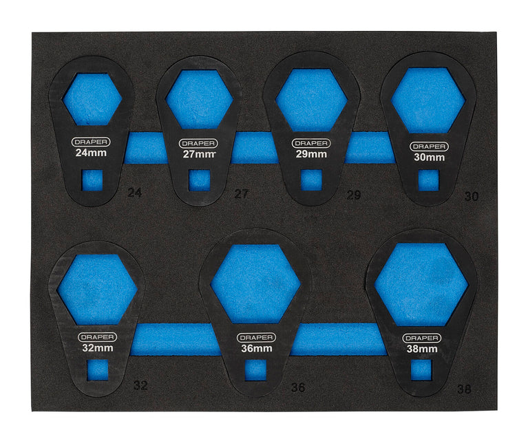 3/8" Oliefiltersleutel set in FOAM, 7dlg