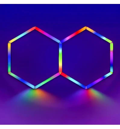 37W Hexagon RGBIC 2 panelen complete set