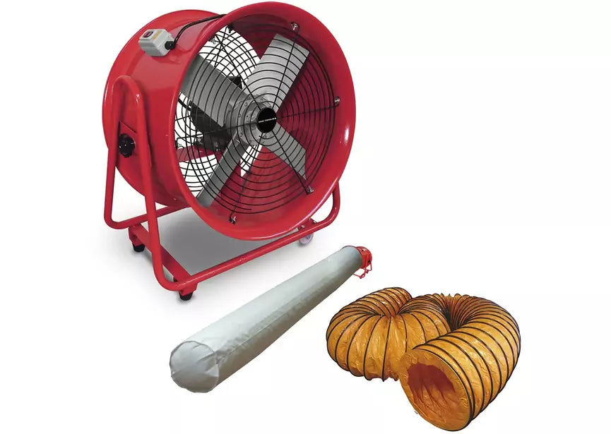 Mobiele ventilator MV500R met slang en filterzak MW Tools