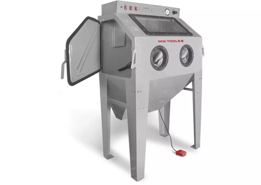 Professionele straalcabine 350 L met afzuiging en handpistool met vaste kop MW Tools