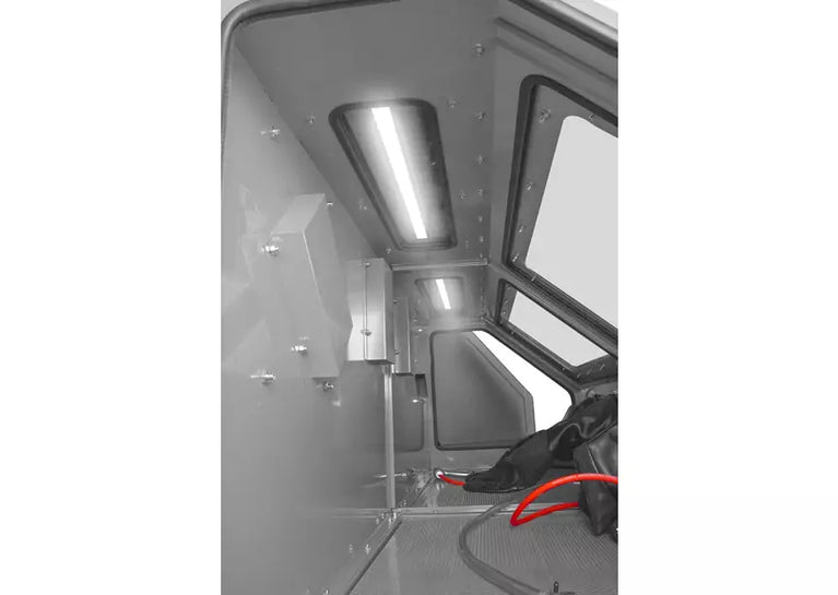 Professionele dubbele straalcabine 880 L met afzuiging MW Tools