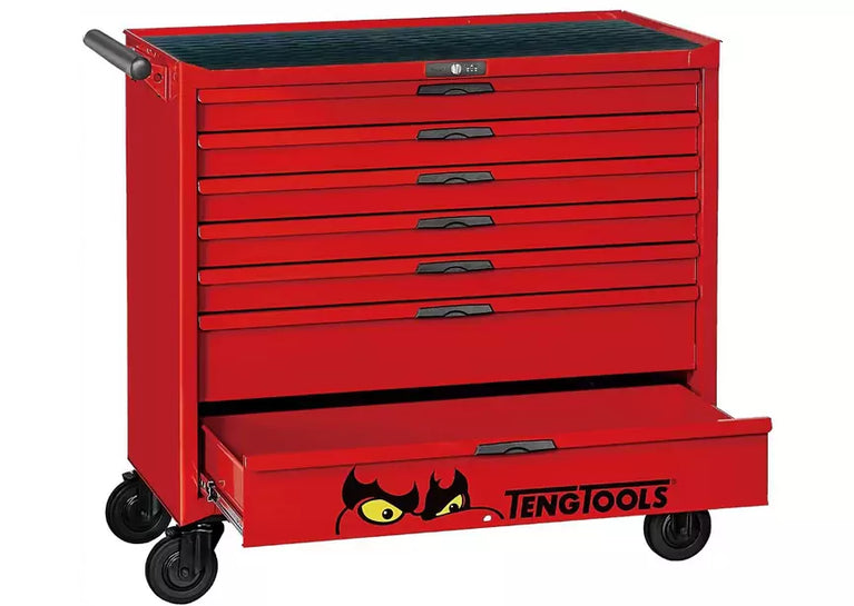 Gereedschapswagen rood midi master set 7 laden Teng Tools