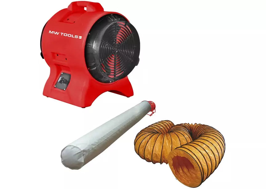Ventilator MV200PP met slang en filterzak MW Tools