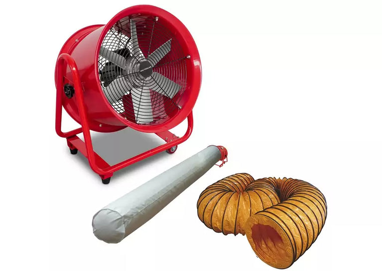 Mobiele ventilator MV400R3 met slang en filterzak MW Tools