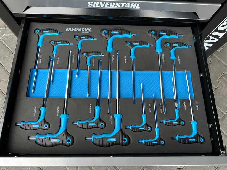 Silverstahl S33 Solid Line Gereedschapswagen – 258-delig (Inclusief Momentsleutel, Mat Zwart)