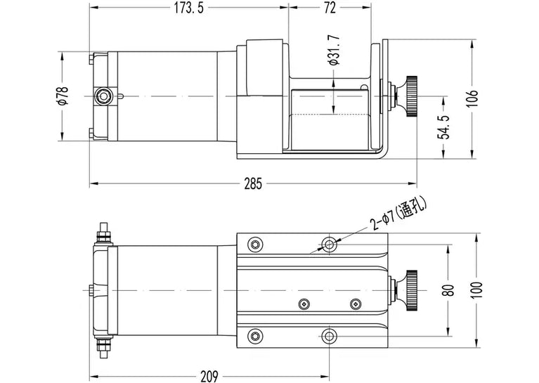 Lier 12V 907kg 750W 15.2m MW Tools