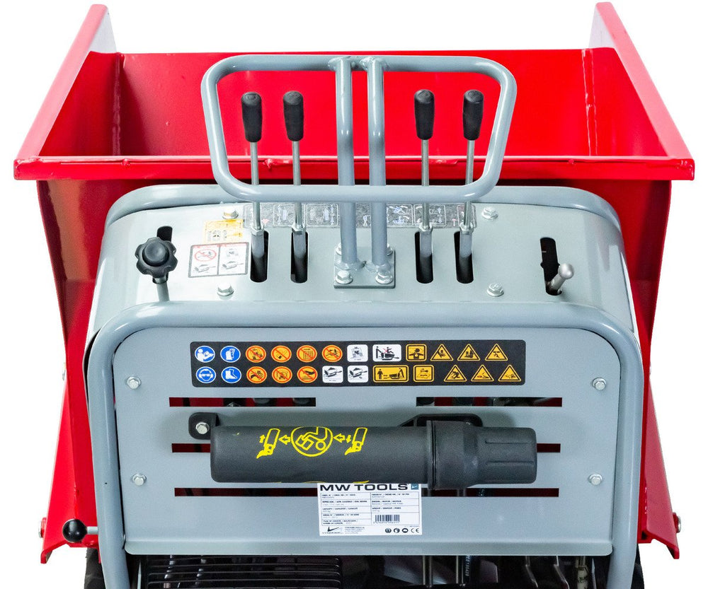 Hydrostatische mini rupsdumper met schop 80kg kipbak 500kg 9pk Torros