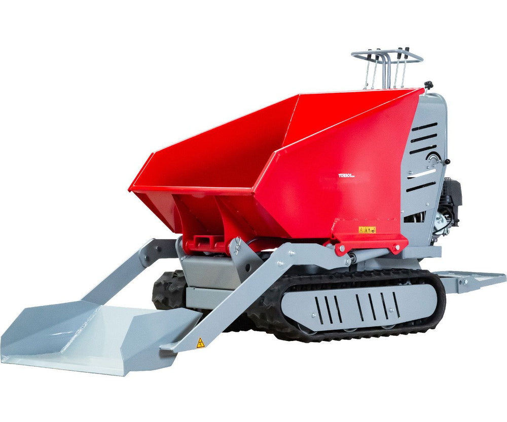 Hydrostatische mini rupsdumper met schop 80kg kipbak 500kg 9pk Torros