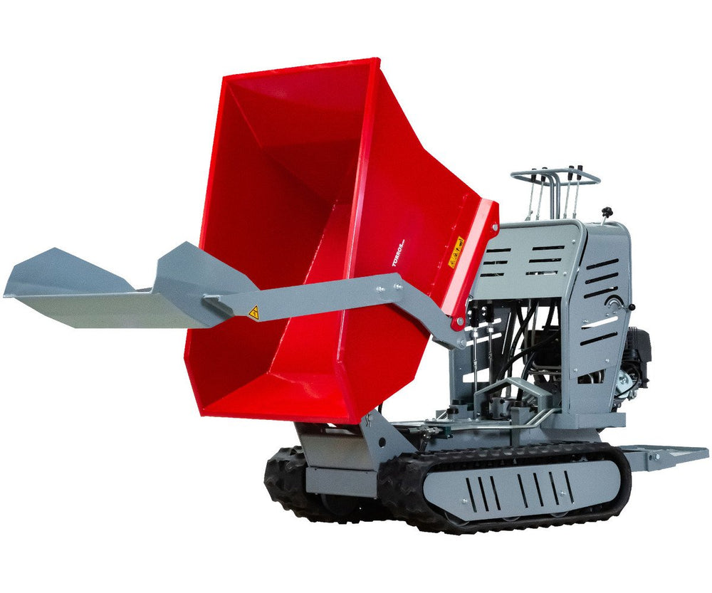 Hydrostatische mini rupsdumper met schop 80kg kipbak 500kg 9pk elektrische start Torros