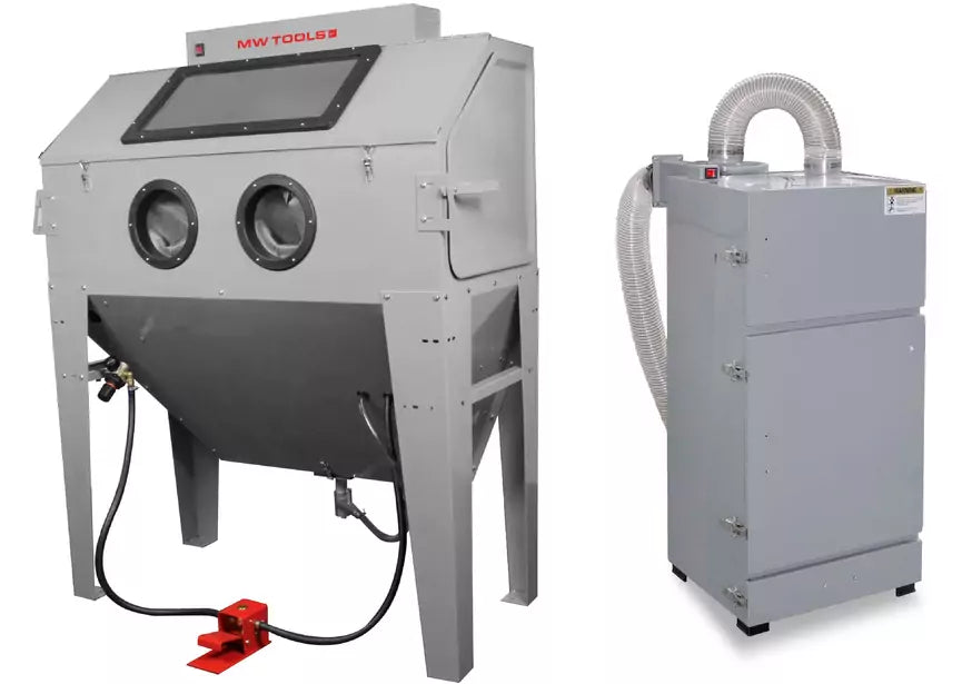 Straalcabine 420 L pro met externe cyclonische afzuiging MW Tools
