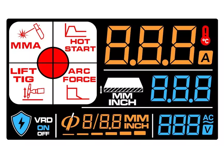 Electrode inverter LCD 160A 230V + accessoires MW Tools
