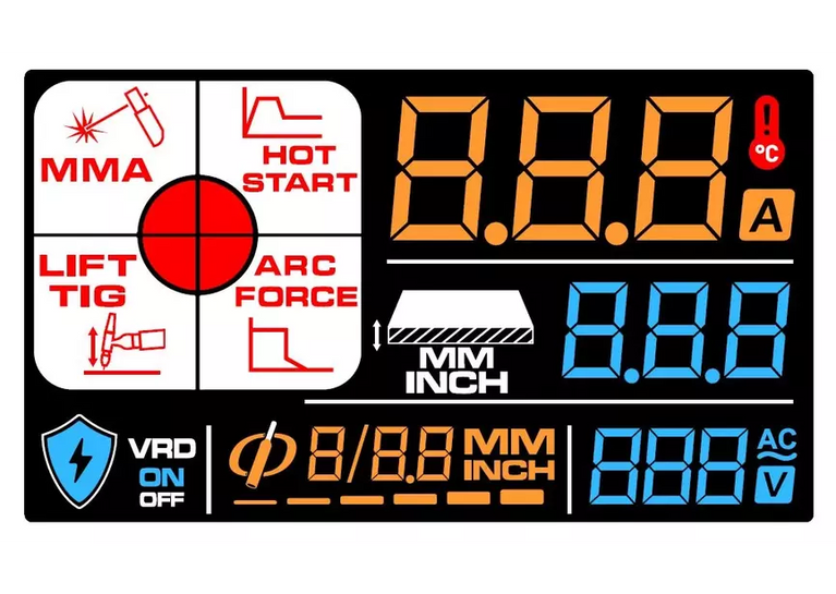 Electrode inverter LCD 160A 230V + accessoires MW Tools