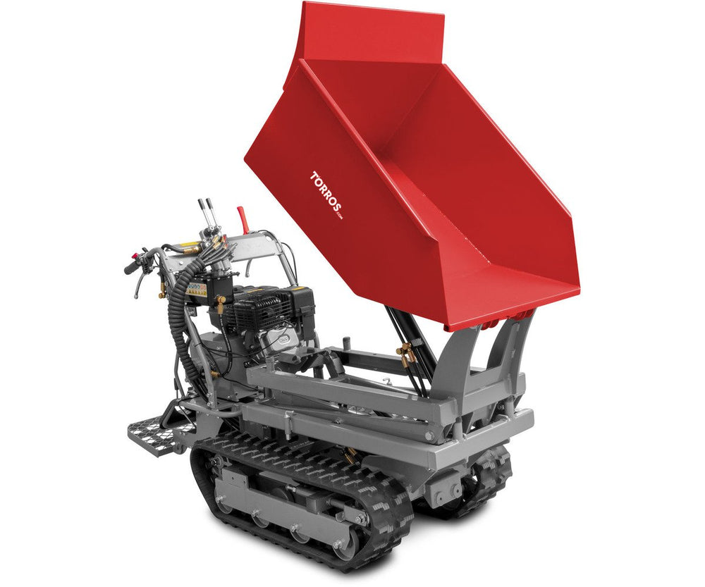Mini schaardumper op rupsen kipbak 500kg 10pk 6+2R snelheden elektrische start Torros