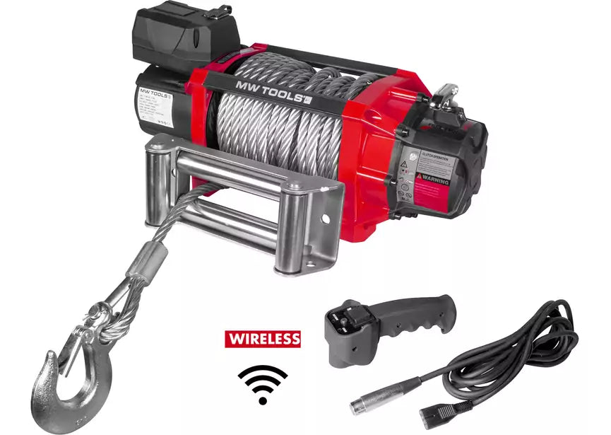 Lier 24V 8164kg 22m kabel staal draadloze afstandsbediening MW Tools