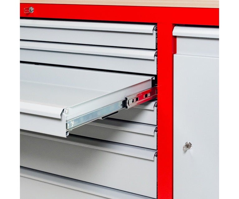 Gevulde gereedschapswagen met kast STARTER 212-delig MW Tools