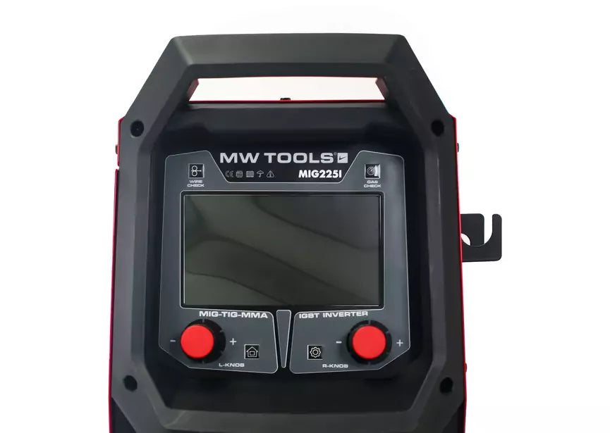 MIG industriële synergie lasinverter LCD 350A + accessoires MW Tools