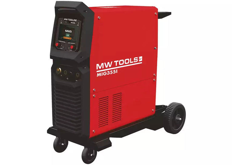MIG industriële synergie lasinverter LCD 350A + accessoires MW Tools
