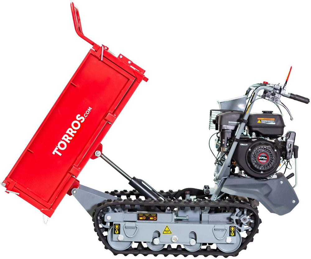 Mini rupsdumper kipbak 500kg 9pk 6+2R snelheden elektrische start Torros