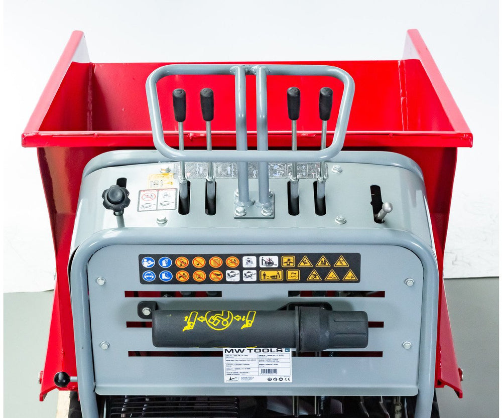 Hydrostatische mini rupsdumper met schop 80kg kipbak 500kg 9pk elektrische start Torros