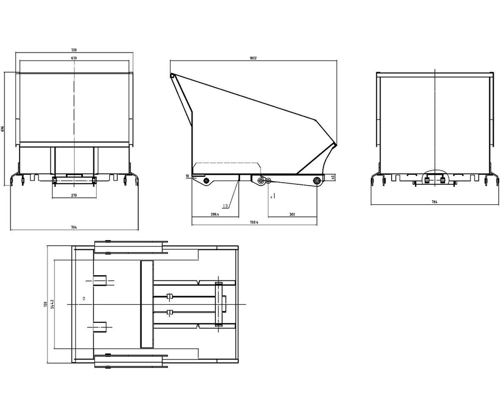 Hydrostatische mini rupsdumper met schop 80kg kipbak 500kg 9pk elektrische start Torros