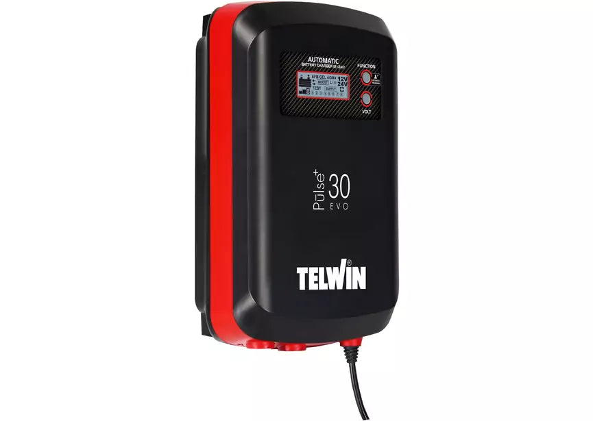 Multifunctionele elektronische batterijlader druppellader 12/24 V 25/12A. Telwin