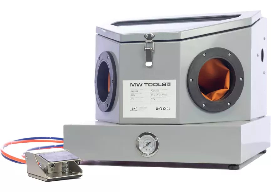 Mini straalcabine tafelmodel 35 L ideaal voor kleine onderdelen MW Tools
