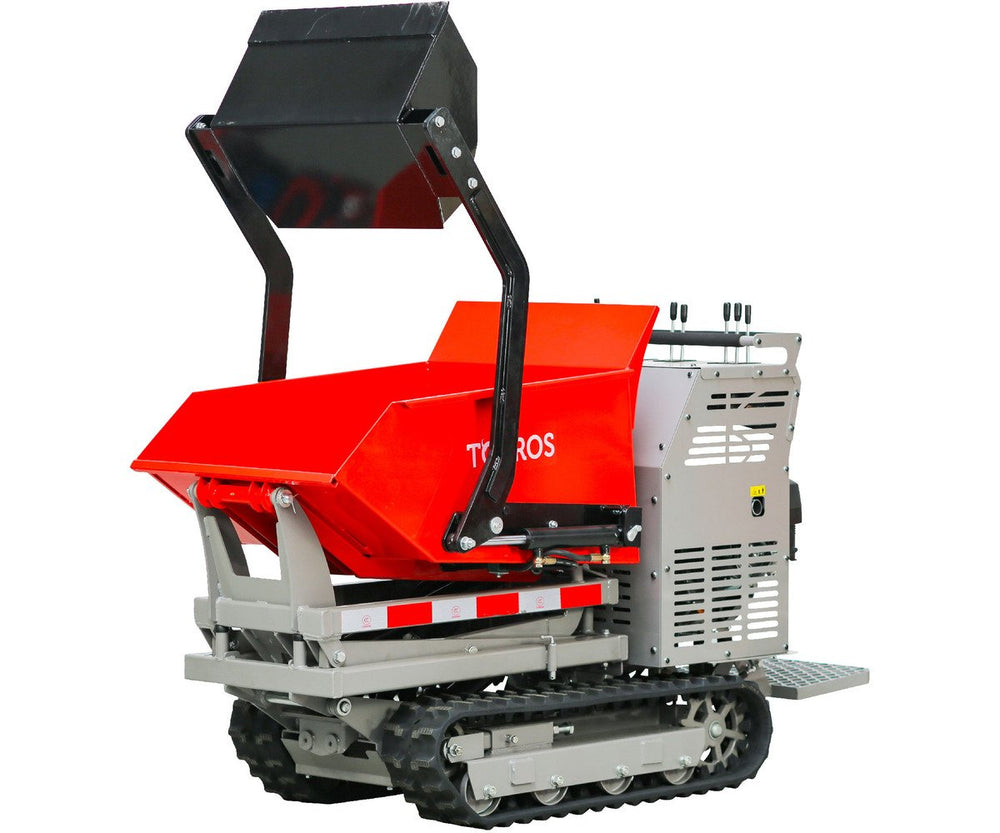 Hydrostatische mini schaardumper op rupsen met schop kipbak 500kg 9pk Torros