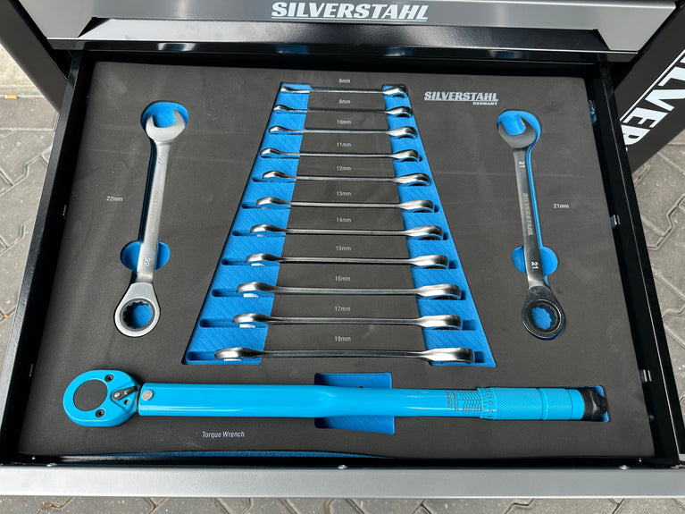 Silverstahl S33 Solid Line Gereedschapswagen – 258-delig (Inclusief Momentsleutel, Mat Zwart)