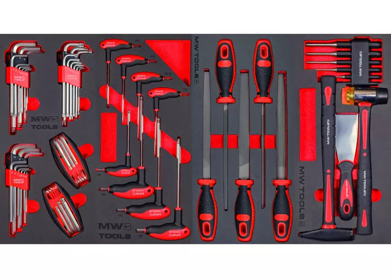 Gevulde gereedschapswagen PRACO STARTER 212-delig MW Tools