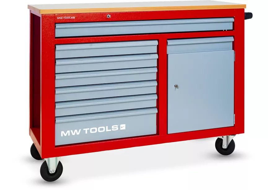 Gevulde gereedschapswagen met kast STARTER 212-delig MW Tools