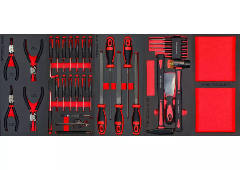 Gevulde brede gereedschapswagen EV STARTER 265-delig MW Tools