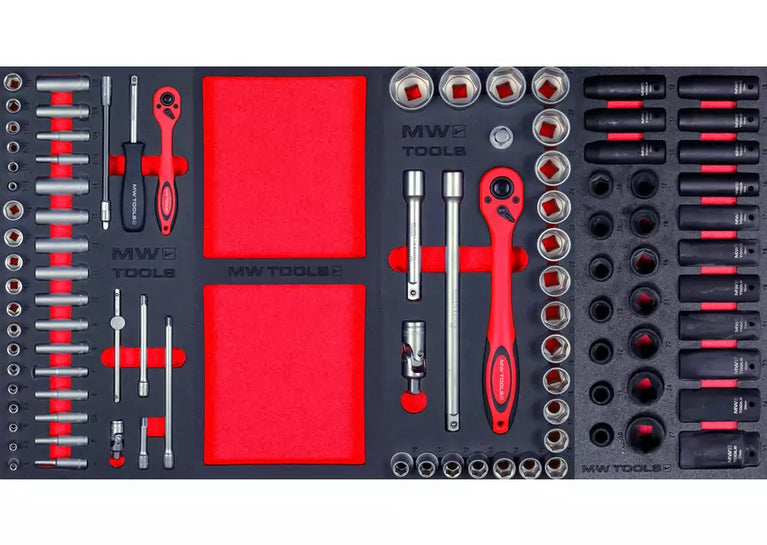 Gevulde gereedschapswagen XL 514-delig MW Tools