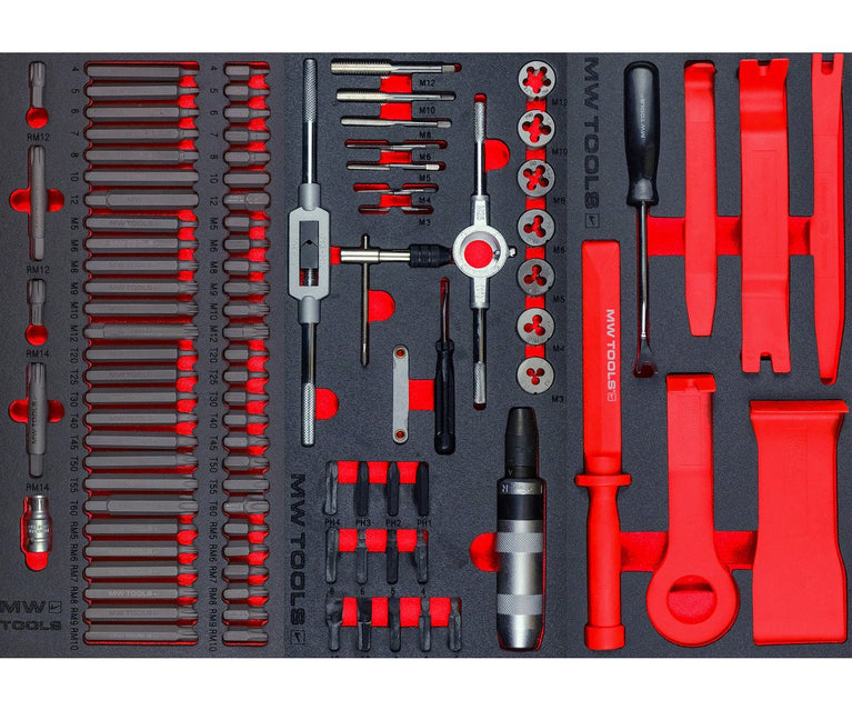 Gevulde brede gereedschapswagen XL 514-delig MW Tools