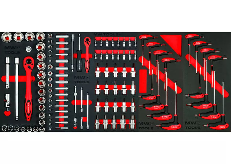 Gevulde gereedschapswagen met kast XL 514-delig MW Tools
