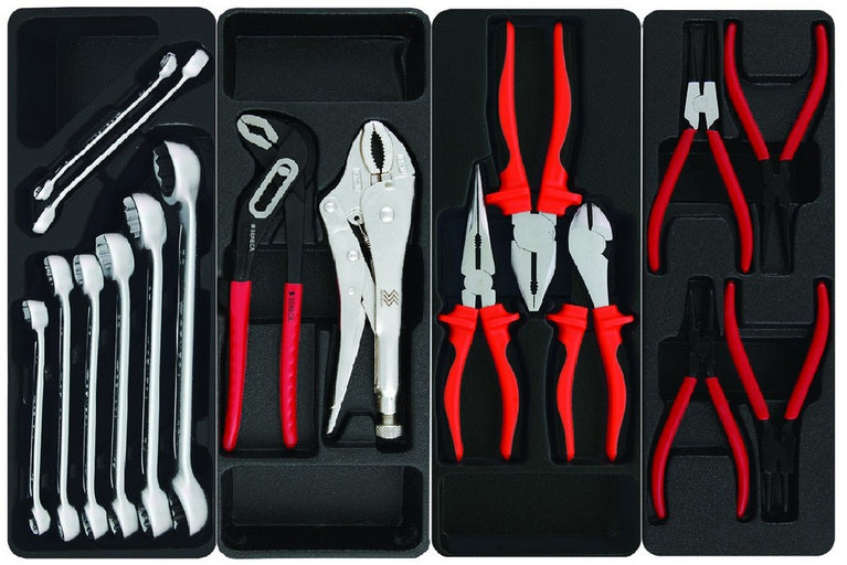 Gereedschapswagen 293 delig rood