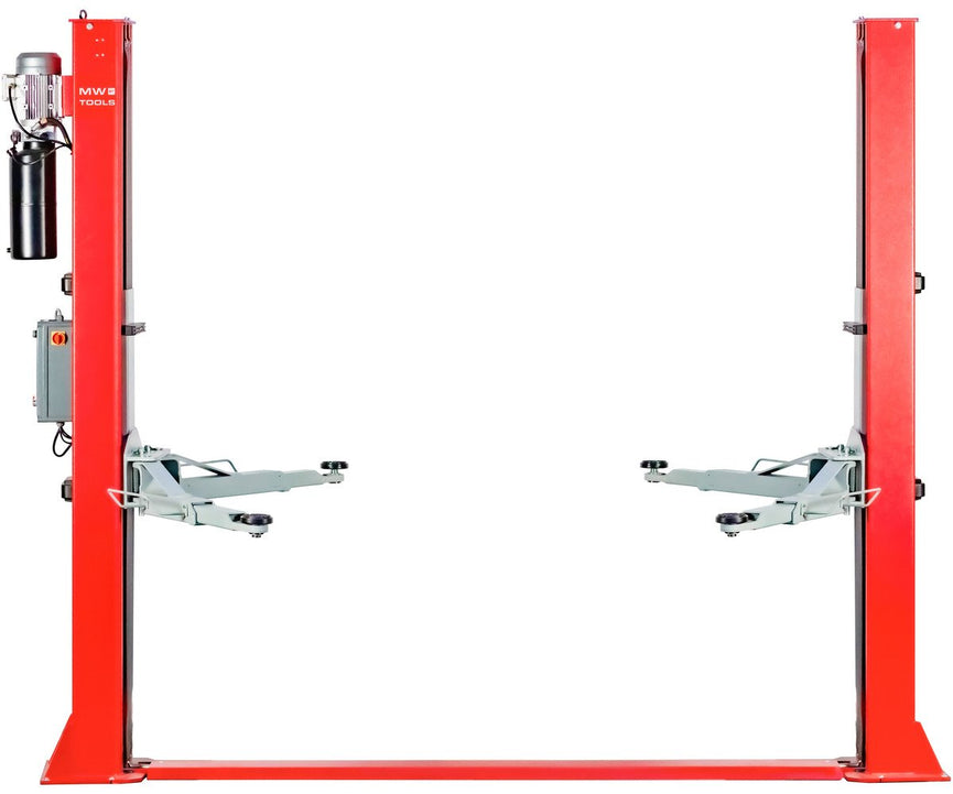 2-koloms hydraulische hefbrug 4 t 3x400V met elektrische ontgrendeling MW Tools