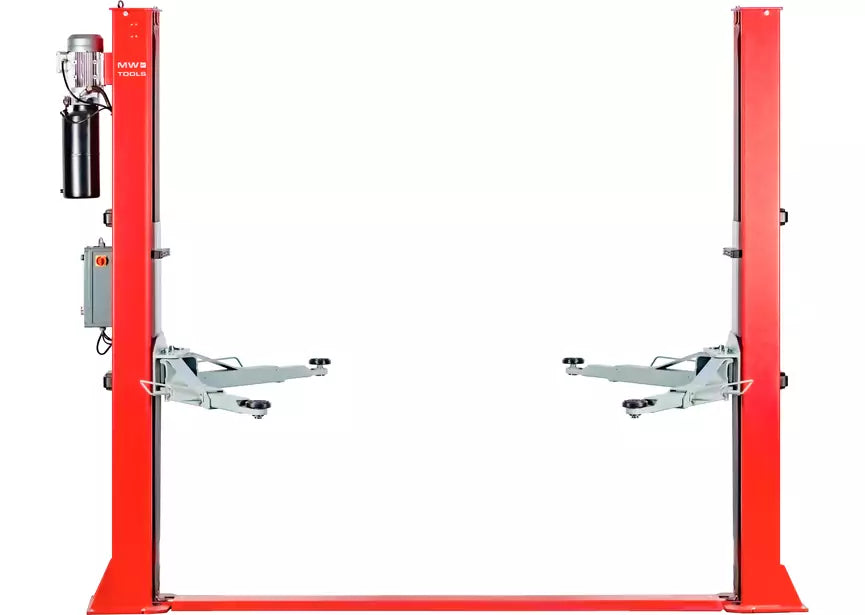 2-koloms hydraulische hefbrug 4 t 230V met elektrische ontgrendeling MW Tools