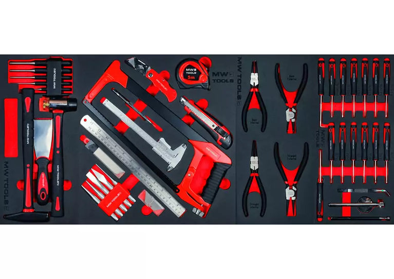 Gevulde robuuste gereedschapswagen XL 514-delig MW Tools