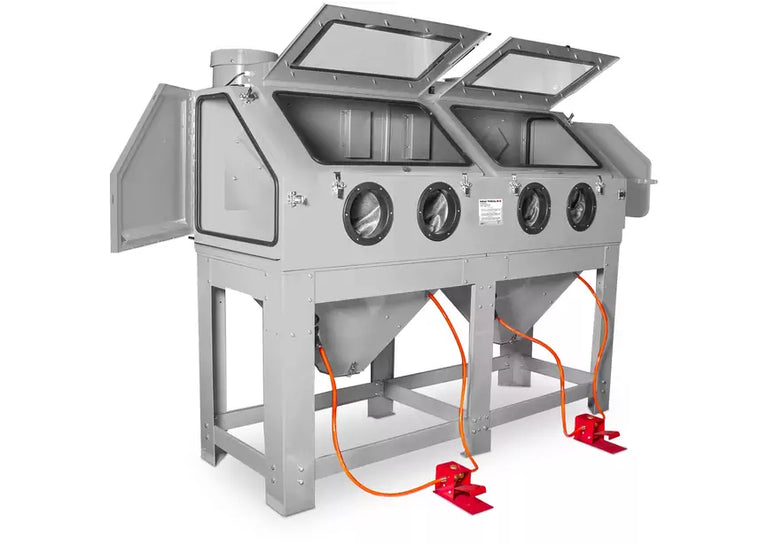 Straalcabine 880 L pro met externe cyclonische afzuiging MW Tools